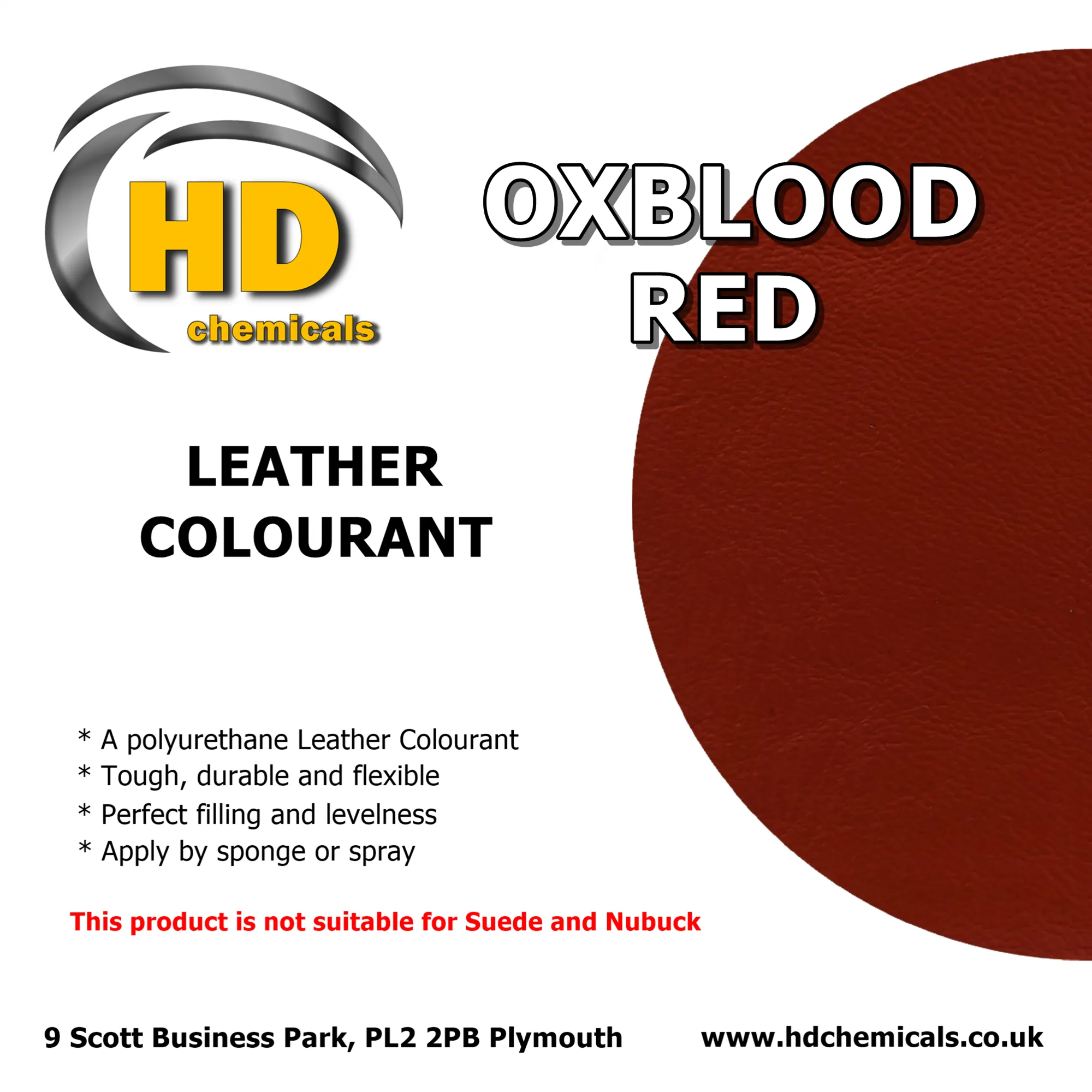 Leather Dye Paint Oxblood Red