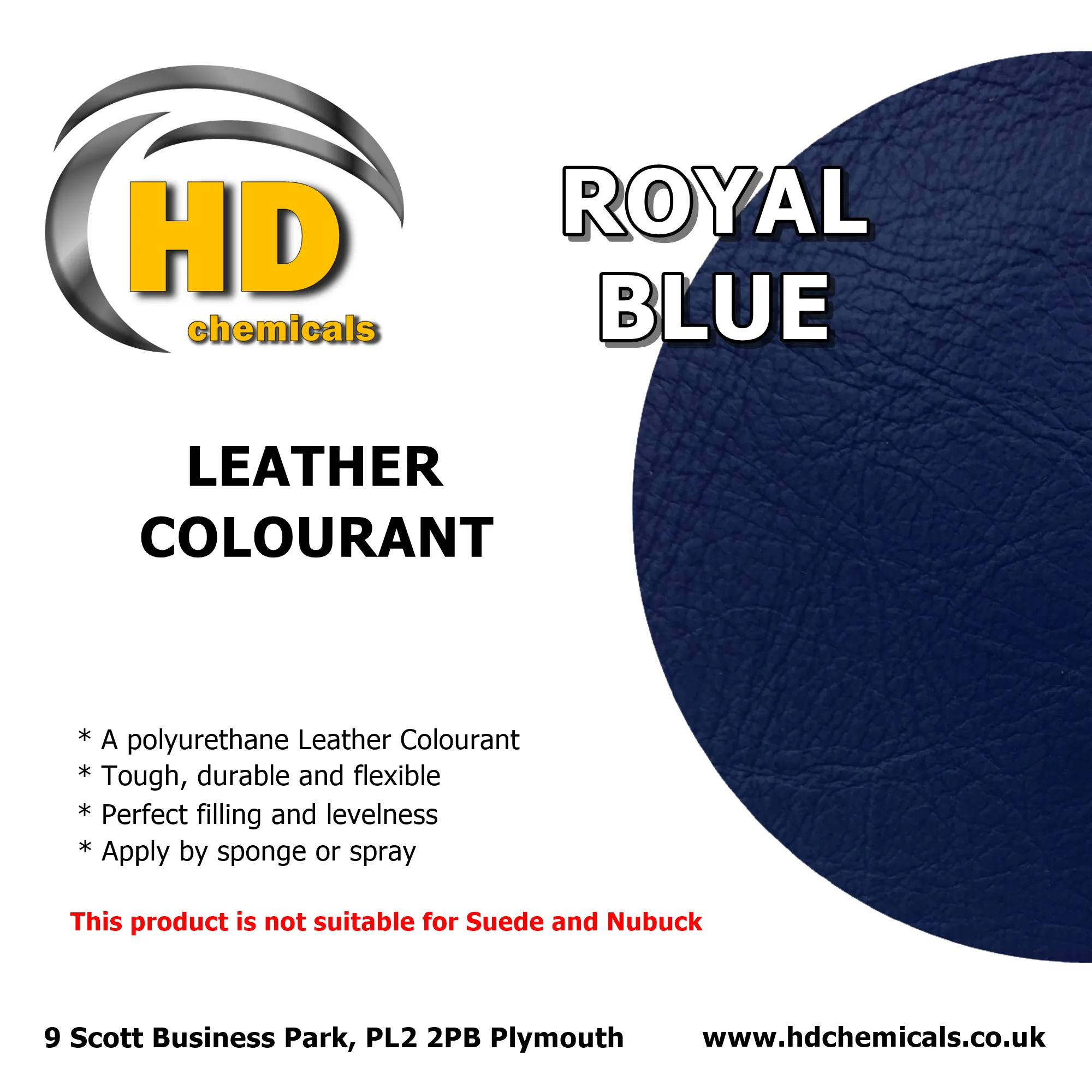 Leather Dye Paint Royal Blue