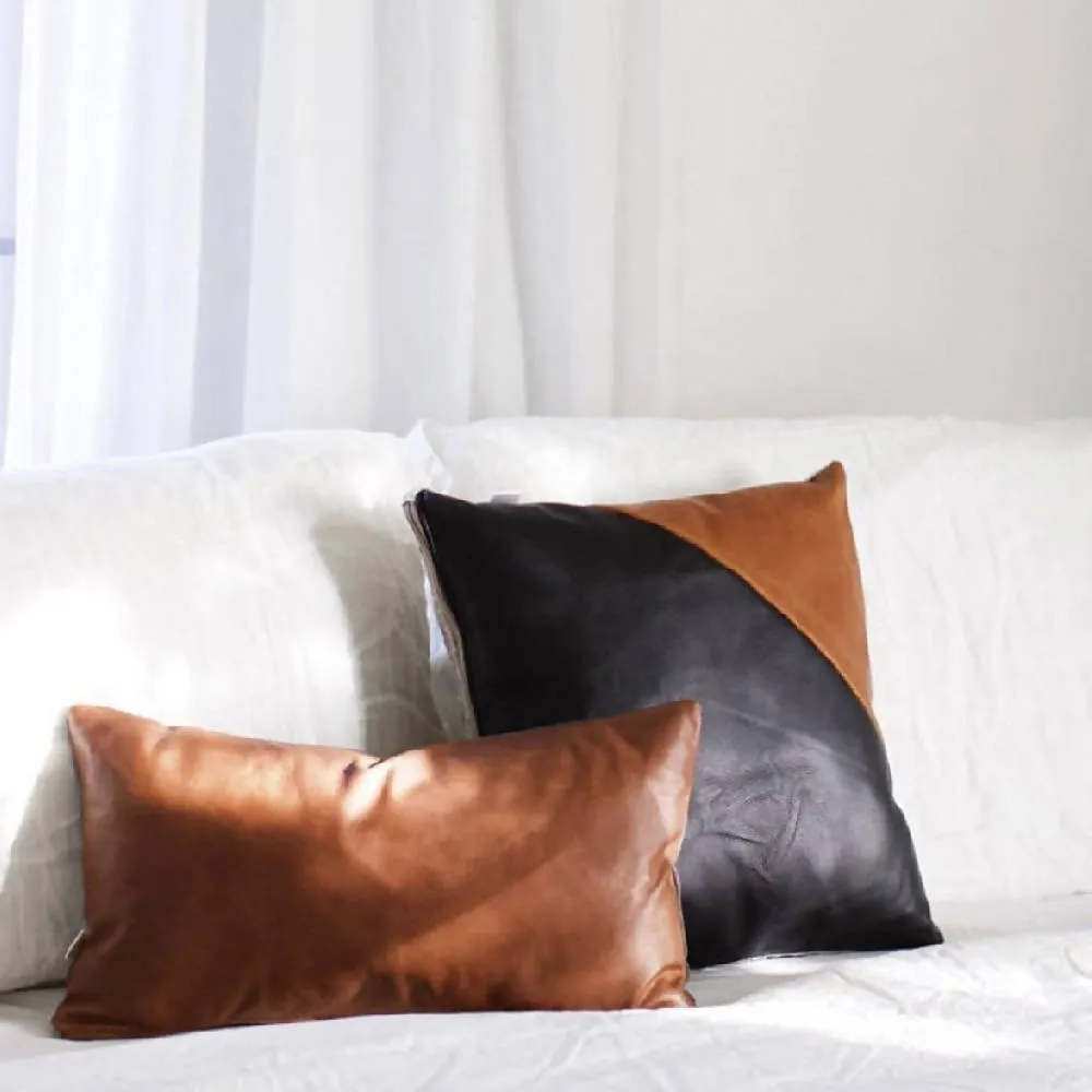 Leather Pillow Cover