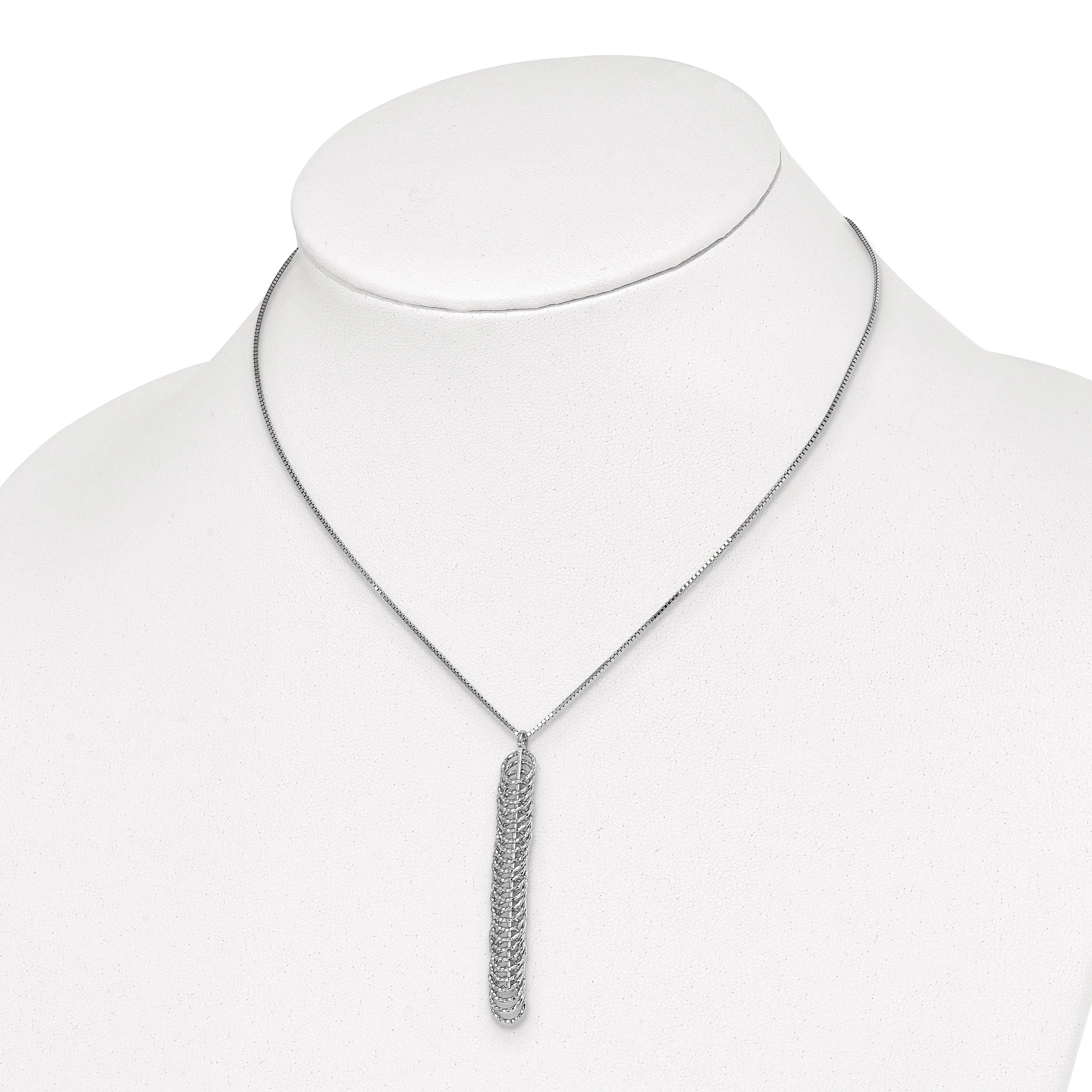 Leslie Sterling Silver Polished Fancy Necklace