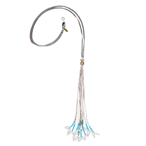 Liquid Silver: turquoise   pearl necklace