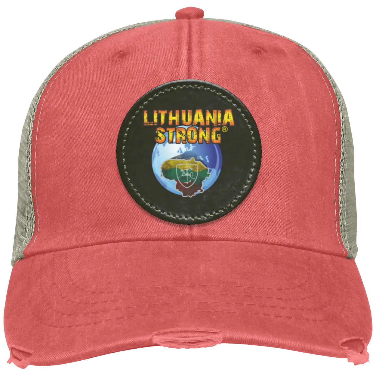 Lithuania Strong - Distressed Ollie Cap - Circle Patch