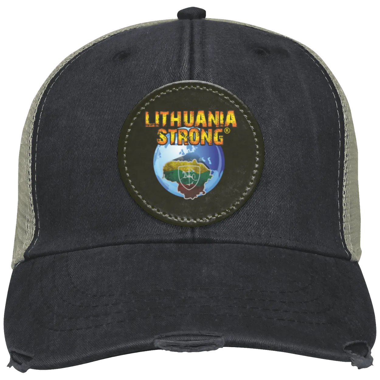 Lithuania Strong - Distressed Ollie Cap - Circle Patch