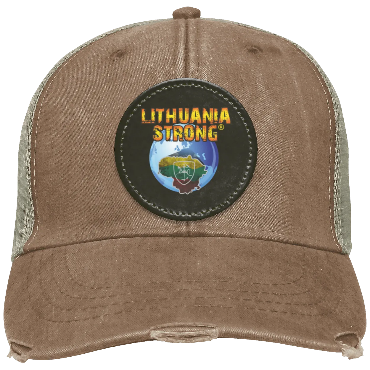 Lithuania Strong - Distressed Ollie Cap - Circle Patch