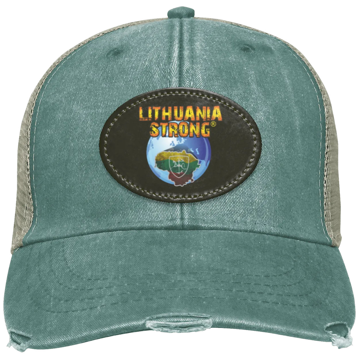Lithuania Strong - Distressed Ollie Cap - Oval Patch