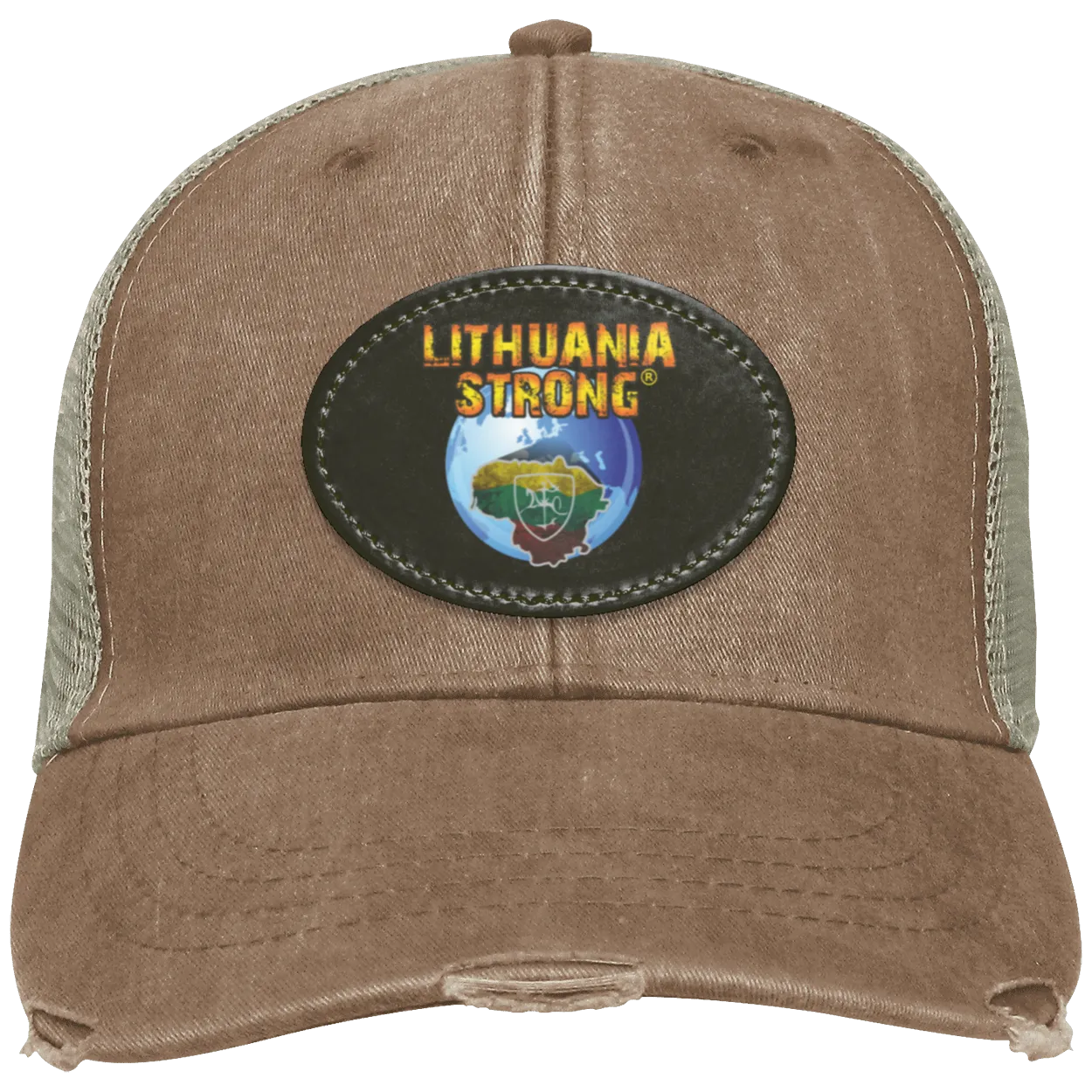 Lithuania Strong - Distressed Ollie Cap - Oval Patch