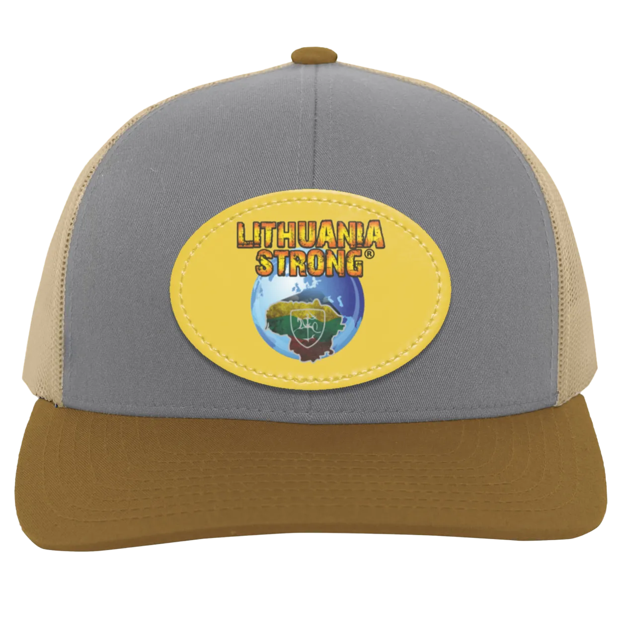 Lithuania Strong - Trucker Snap Back - Oval Patch