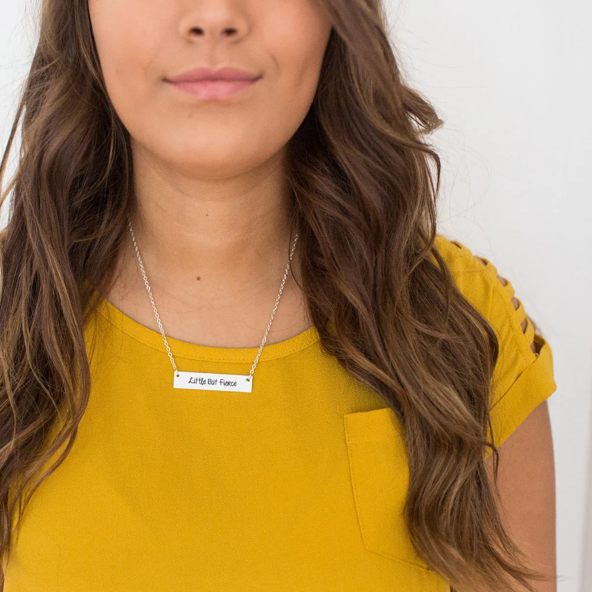 Little But Fierce Gold / Silver Bar Necklace