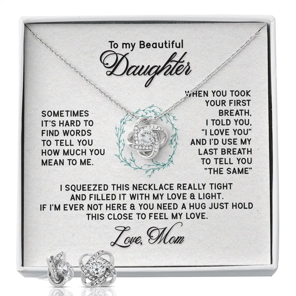 Love Knot Earring & Necklace Set