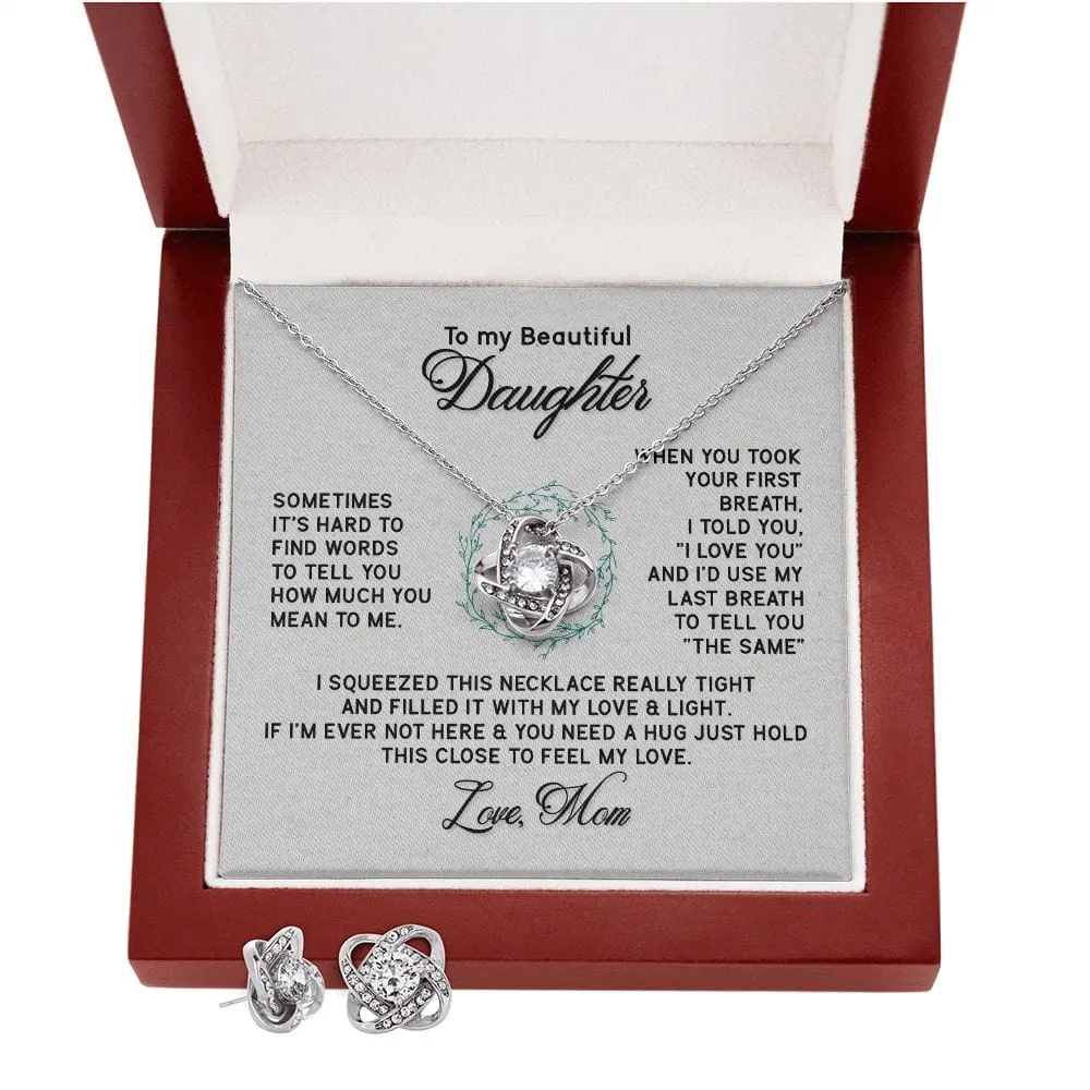 Love Knot Earring & Necklace Set