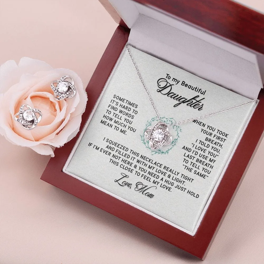 Love Knot Earring & Necklace Set