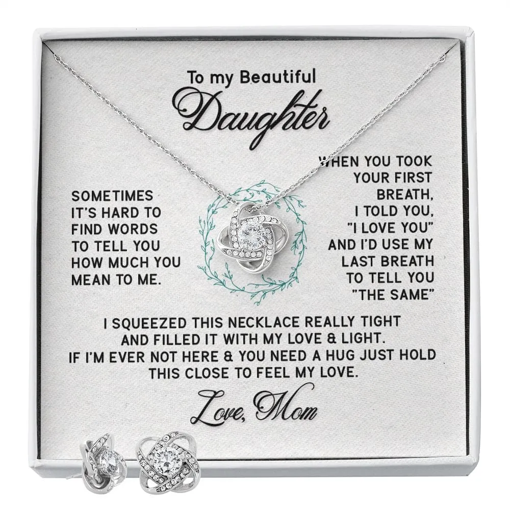 Love Knot Earring & Necklace Set
