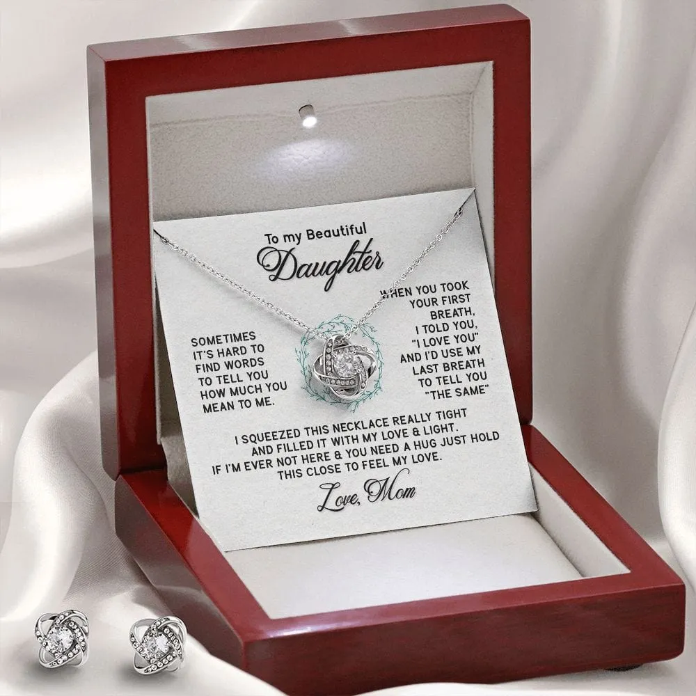 Love Knot Earring & Necklace Set