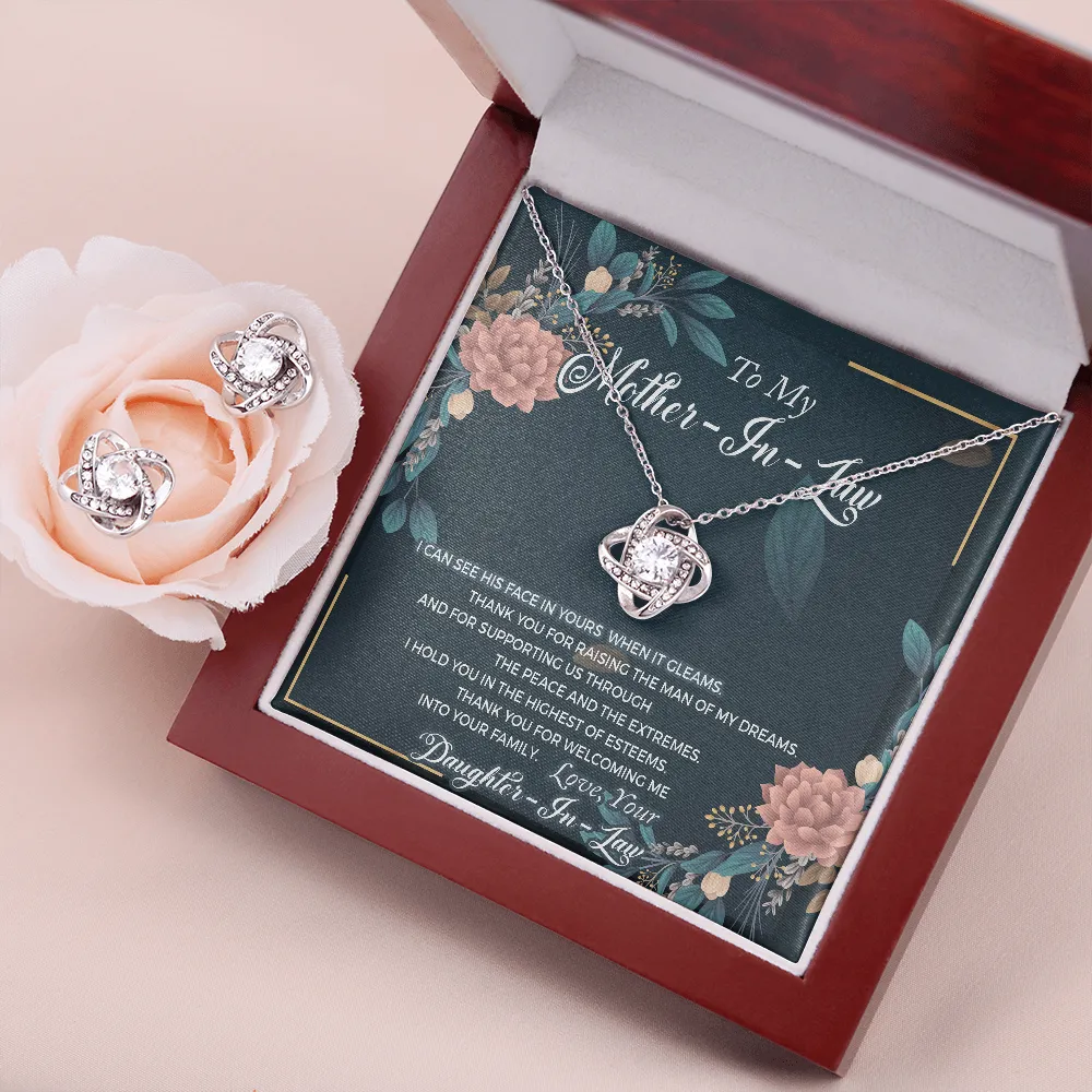 Love Knot Jewelry Set To Mother In Law, From Daughter In Law