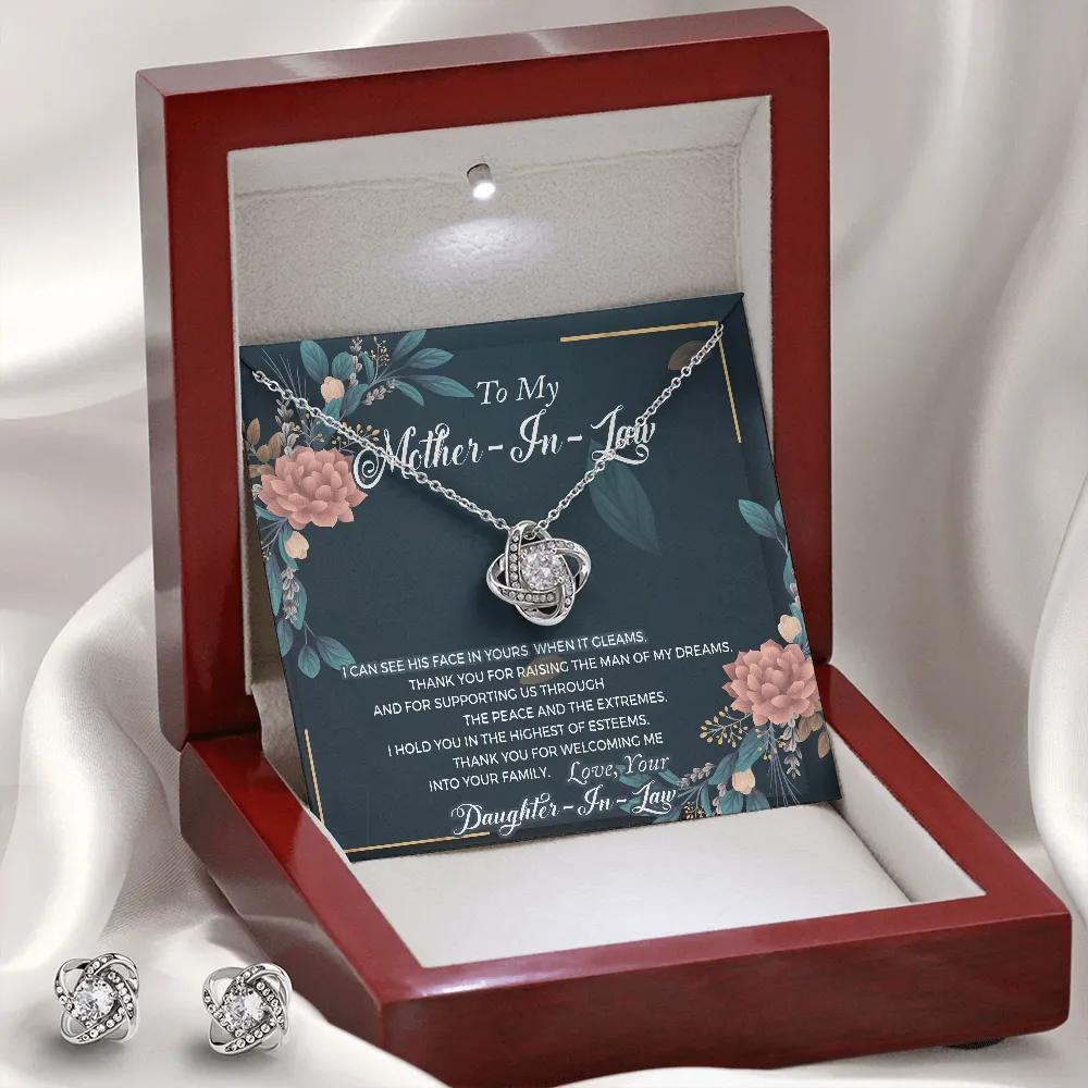 Love Knot Jewelry Set To Mother In Law, From Daughter In Law