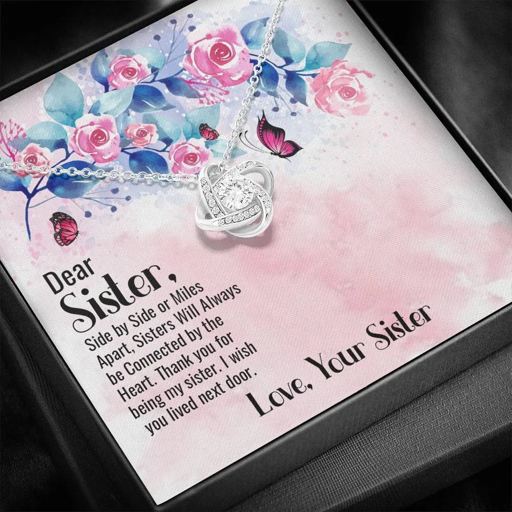 Love Knot Necklace for Sister From Sister