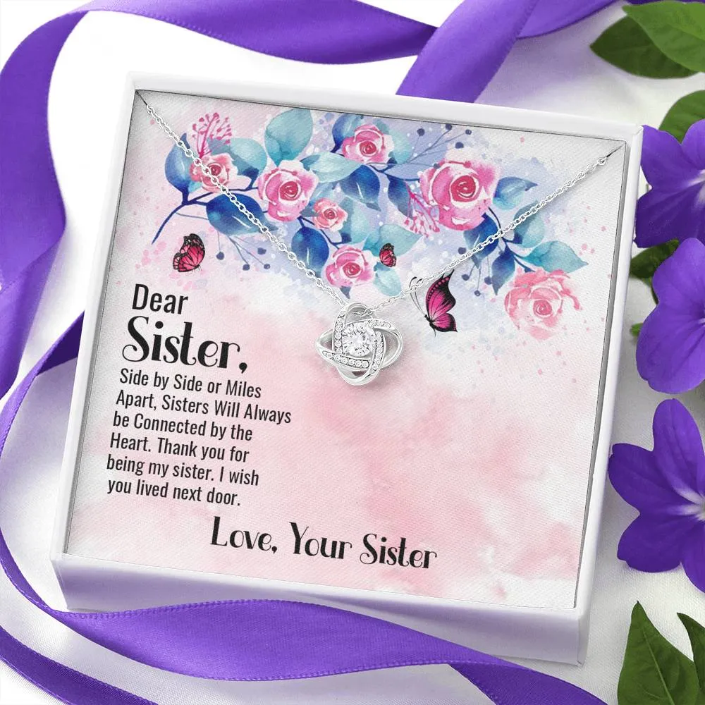 Love Knot Necklace for Sister From Sister