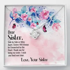 Love Knot Necklace for Sister From Sister