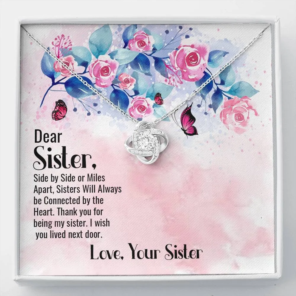 Love Knot Necklace for Sister From Sister