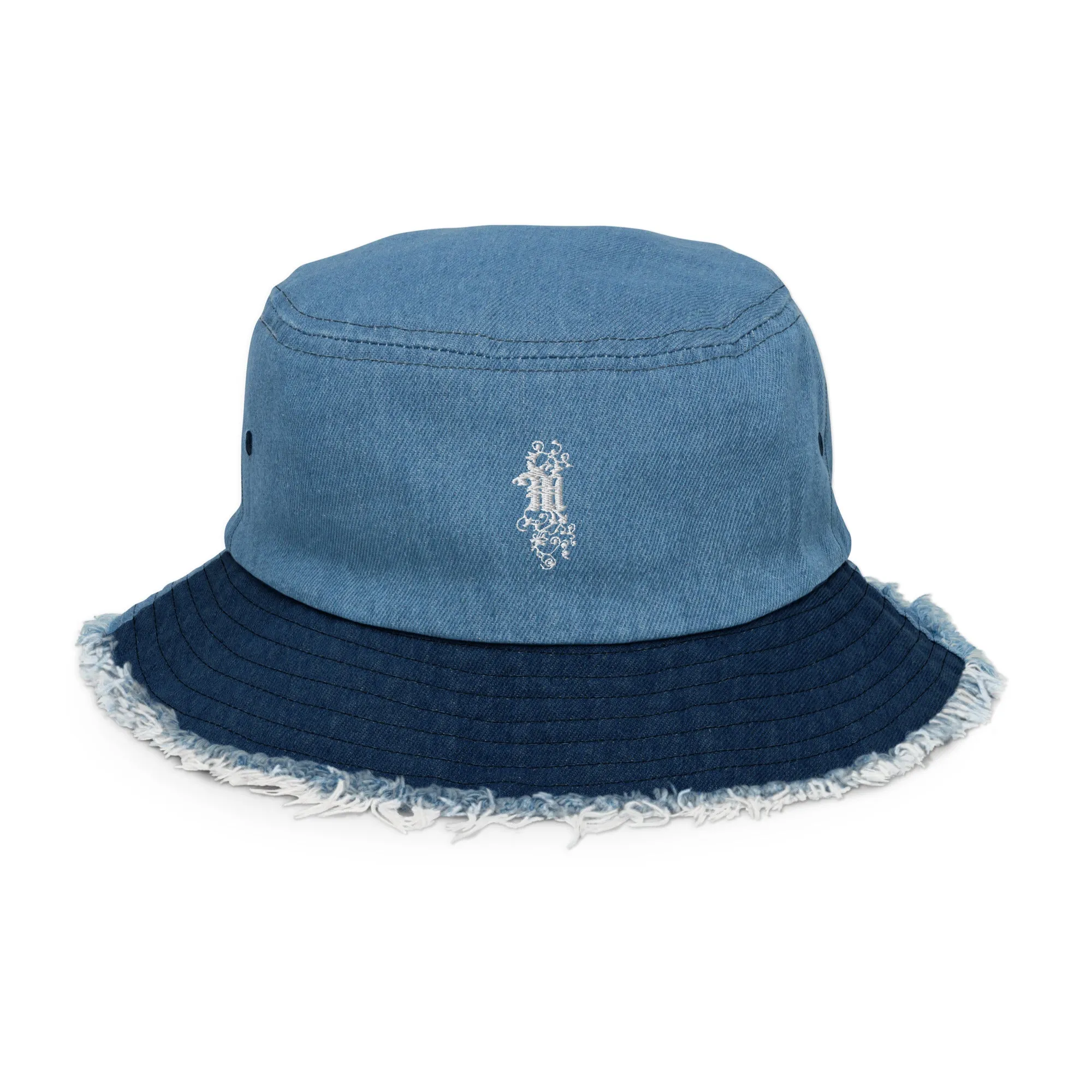 Maadish | Distressed denim bucket hat (colors available)