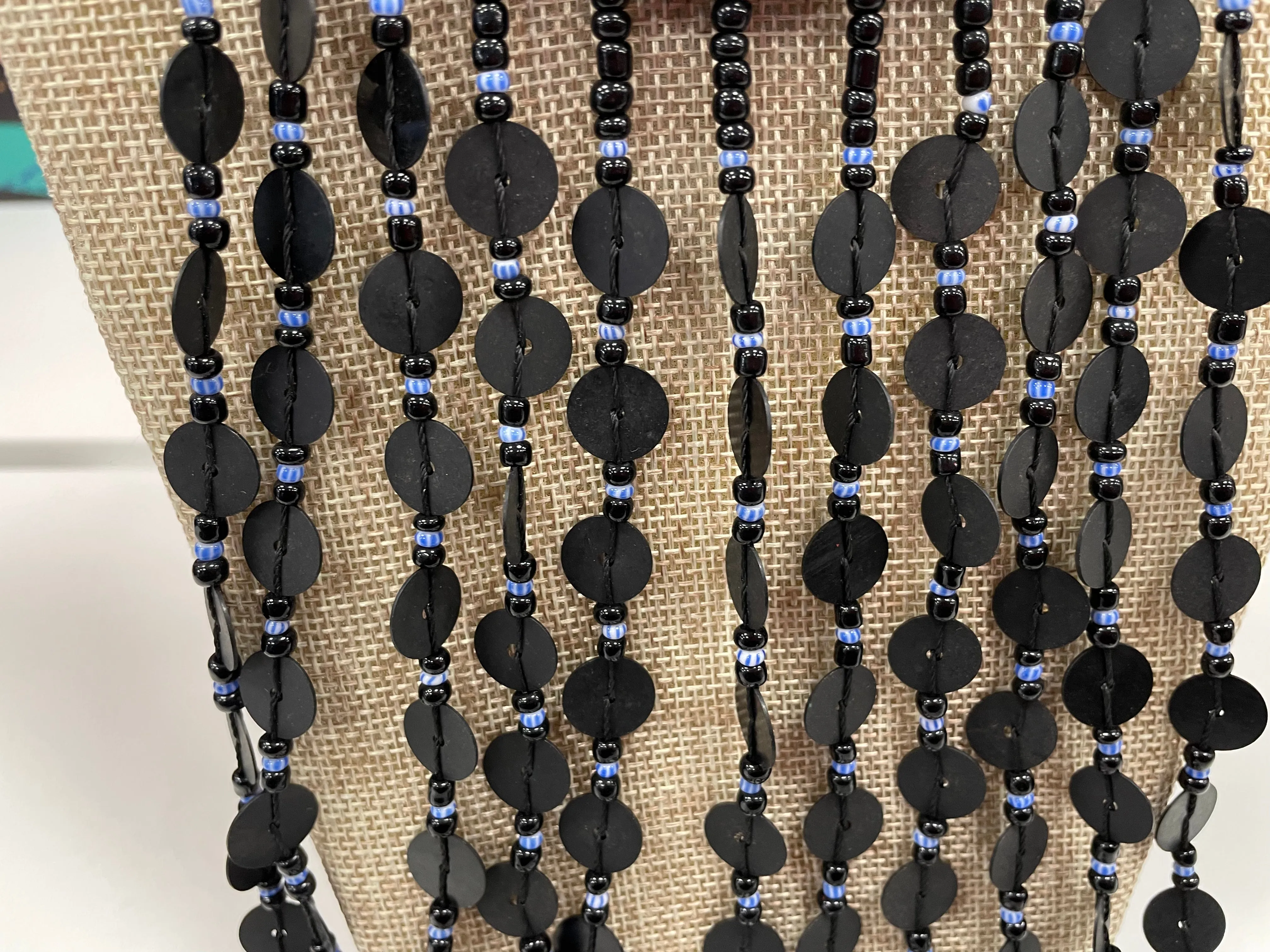 Made in Ghana Statement Beaded Fringe Necklace