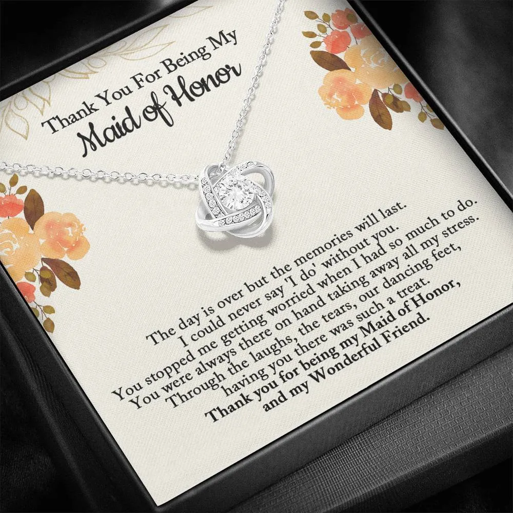 Maid of Honor Gift, Maid of Honor Necklace, Matron of Honor, Maid of Honor Thank You Gift, Thank You Gift From Bride
