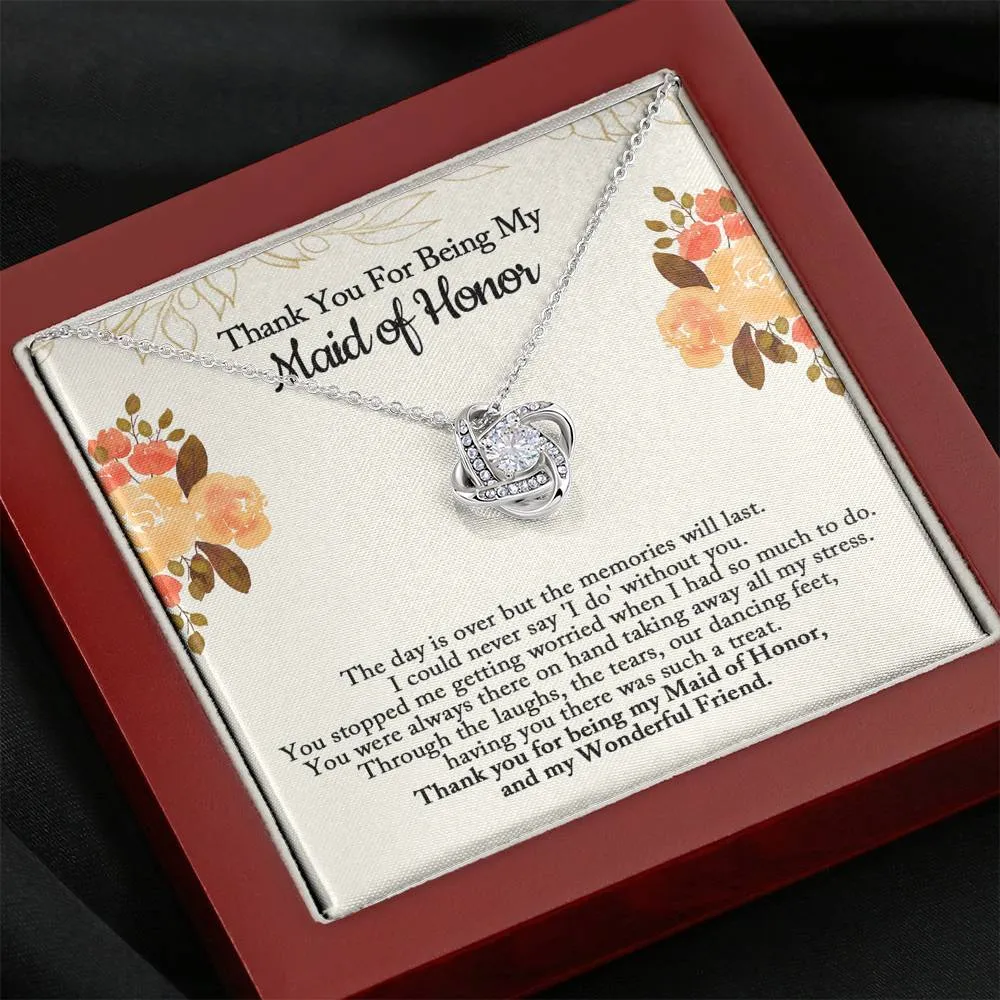 Maid of Honor Gift, Maid of Honor Necklace, Matron of Honor, Maid of Honor Thank You Gift, Thank You Gift From Bride