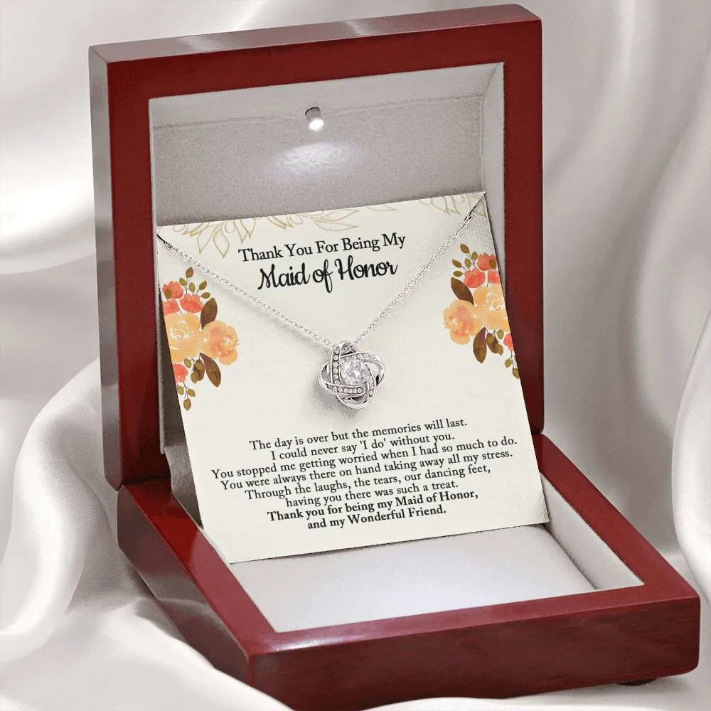 Maid of Honor Gift, Maid of Honor Necklace, Matron of Honor, Maid of Honor Thank You Gift, Thank You Gift From Bride