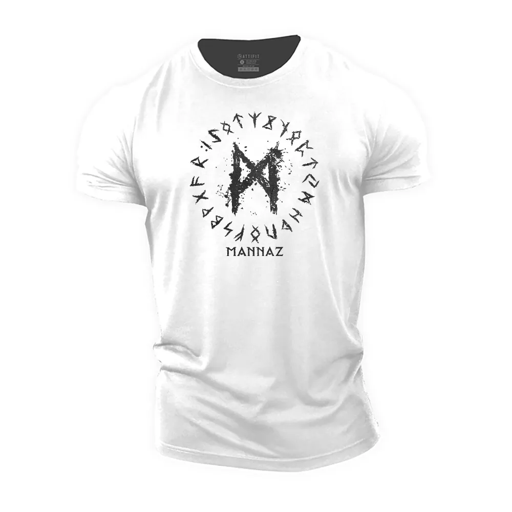 Mannaz Rune Cotton T-Shirt