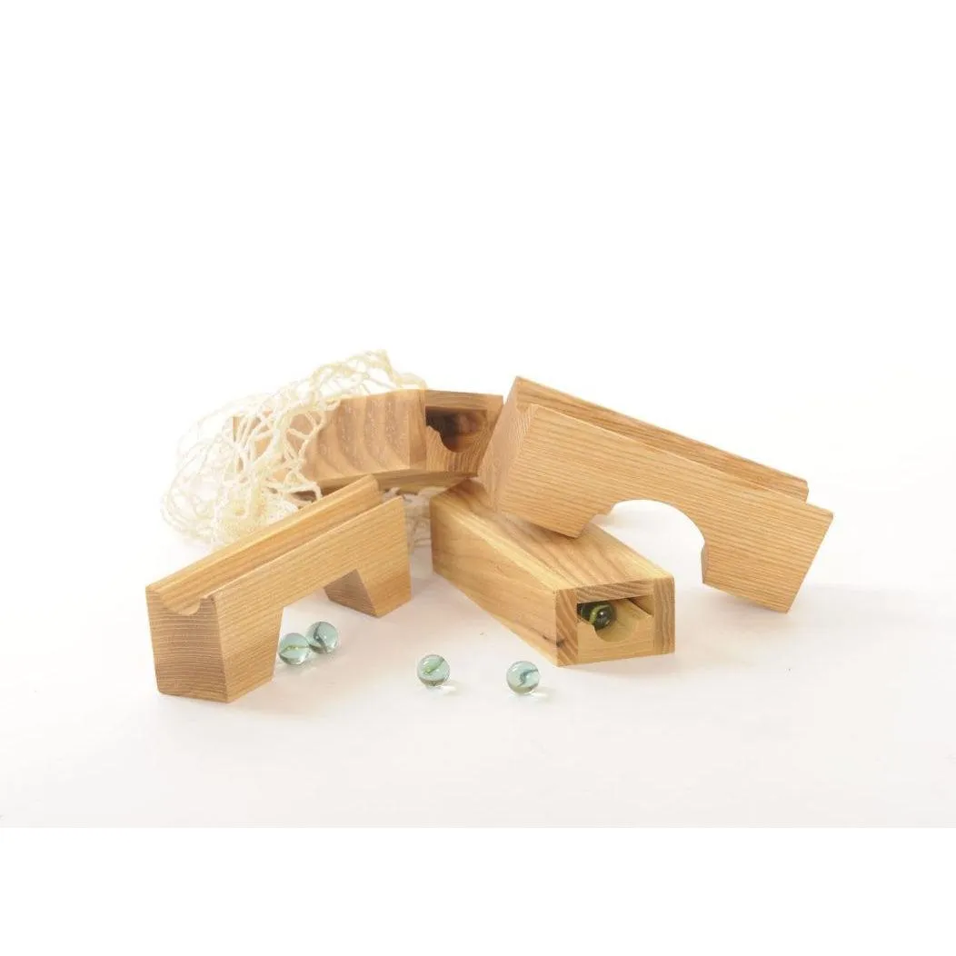 Marble Track Bridge-Tunnel Set
