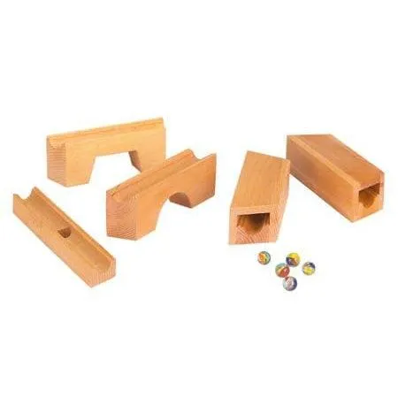 Marble Track Bridge-Tunnel Set