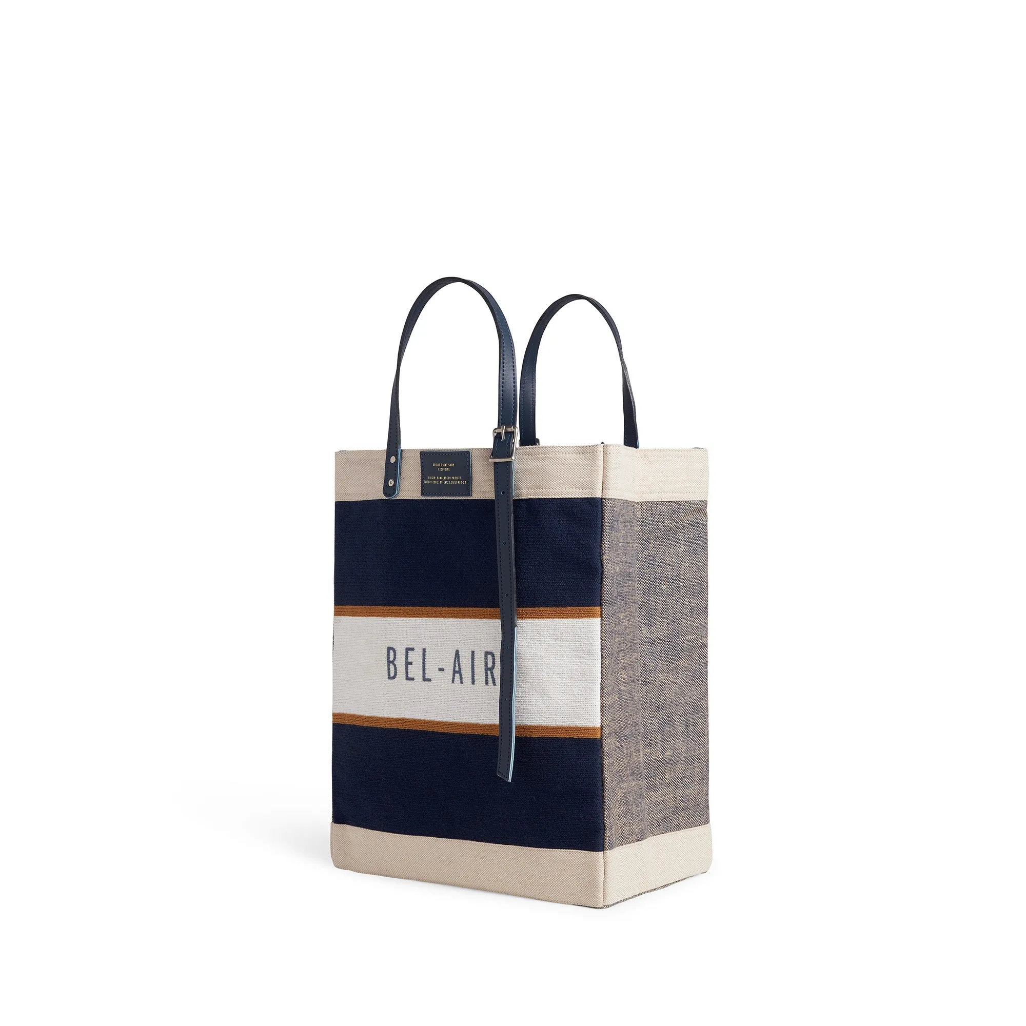 Market Bag in Collegiate Blue Chenille with Adjustable Handle (003CHNNAH)