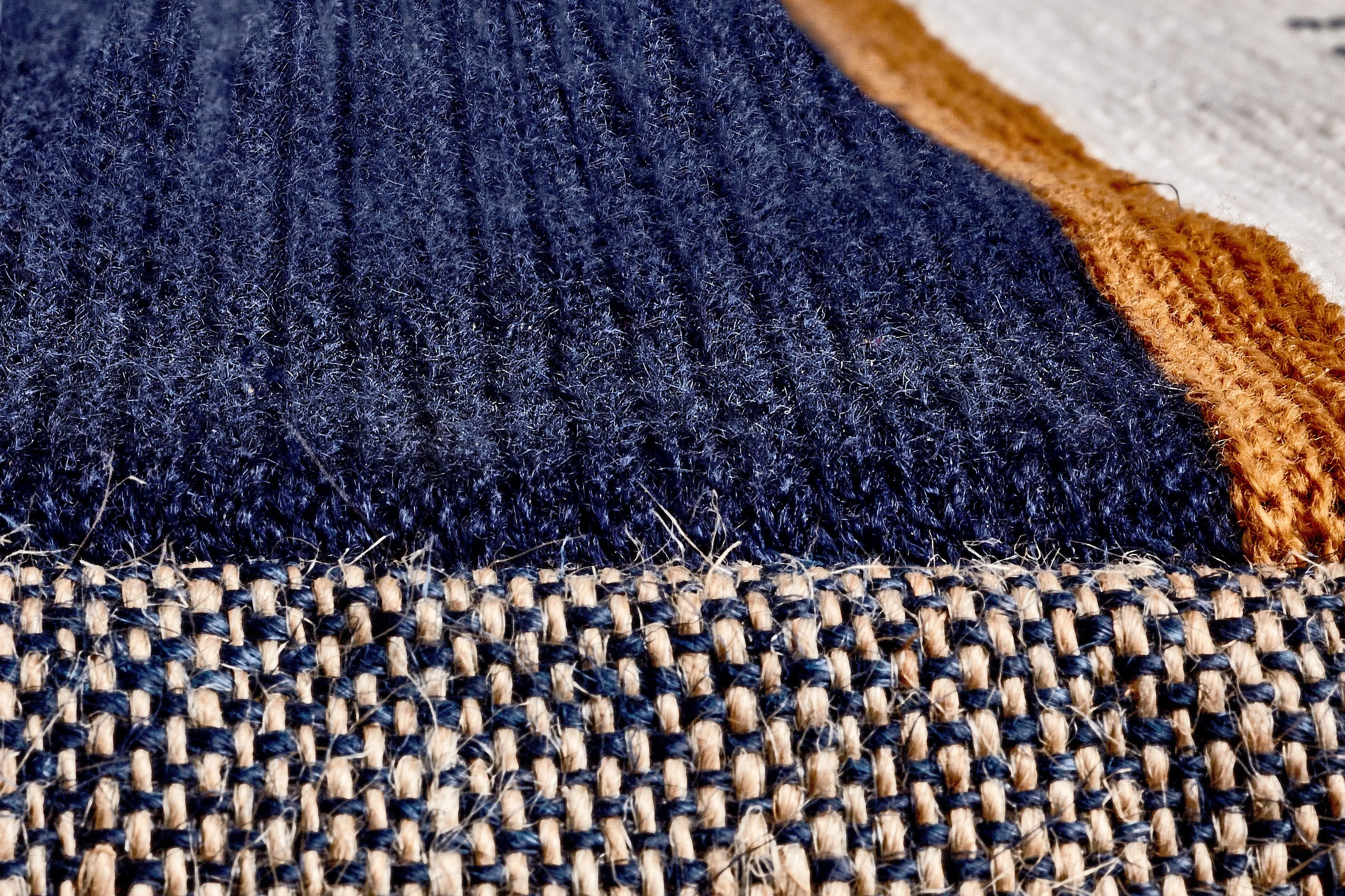 Market Bag in Collegiate Blue Chenille with Adjustable Handle (003CHNNAH)