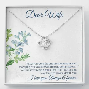 Marrying you was like winning the best prize-Love Knot Necklace for Wife