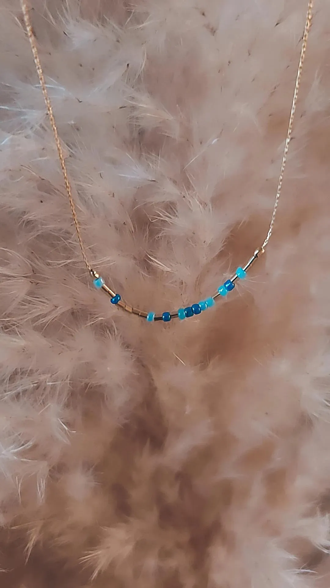 Maui Strong Morse Code Necklace Seed Beads