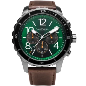 Mavericks Chrono Leather Dark Brown Green