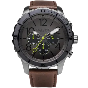 Mavericks Chrono Leather Gunmetal Brown