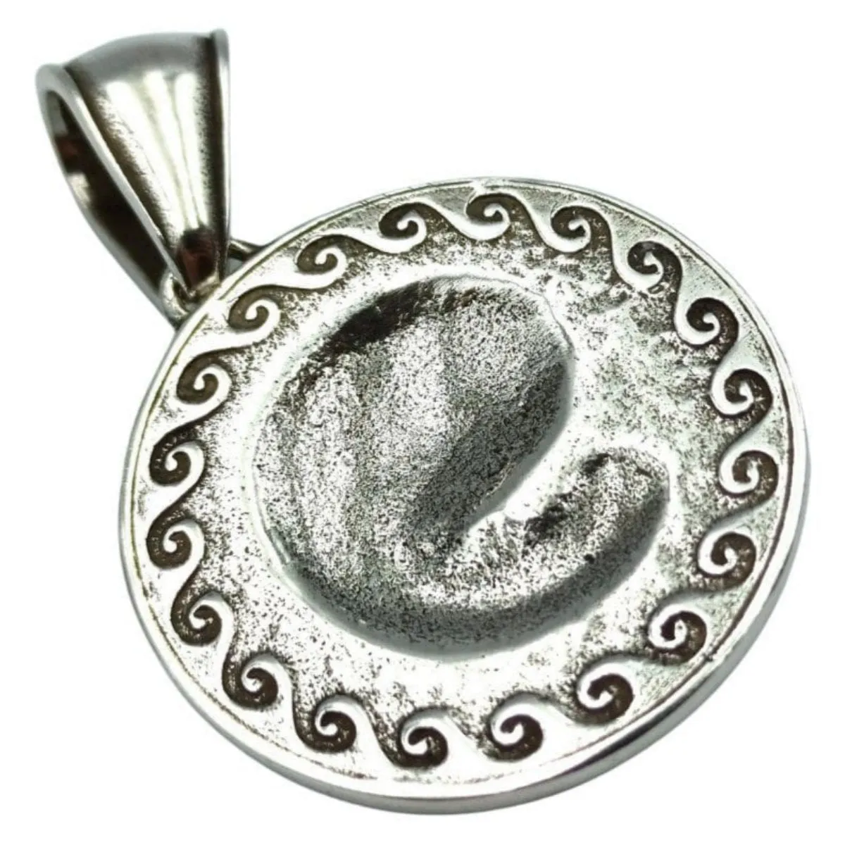Medusa Gorgon silver pendant