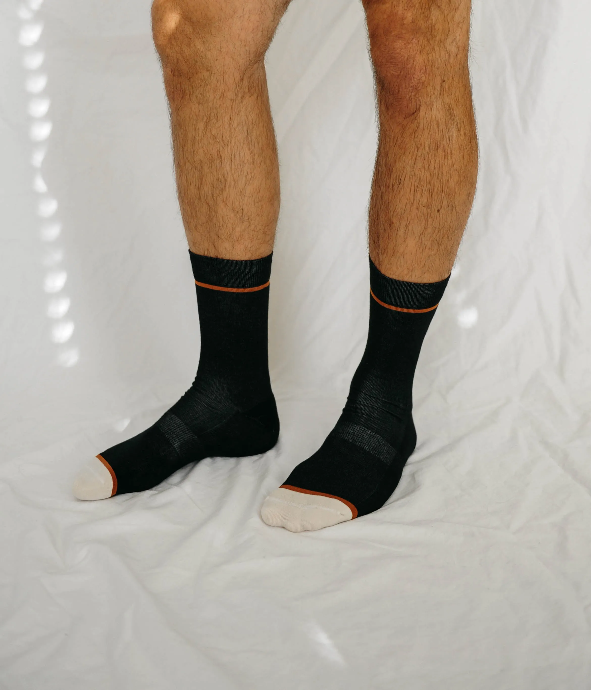 Men's Black and Brown Crew