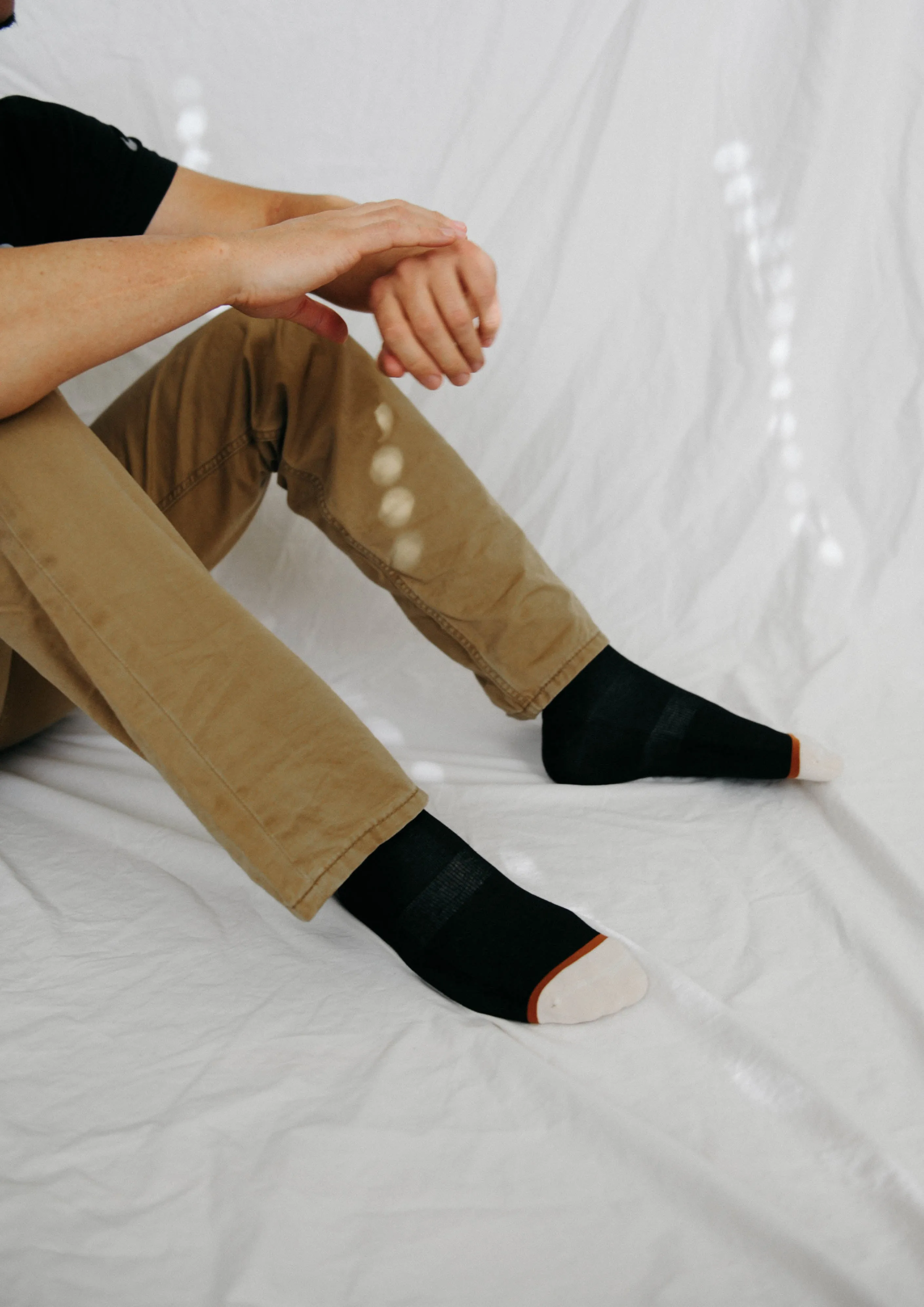 Men's Black and Brown Crew