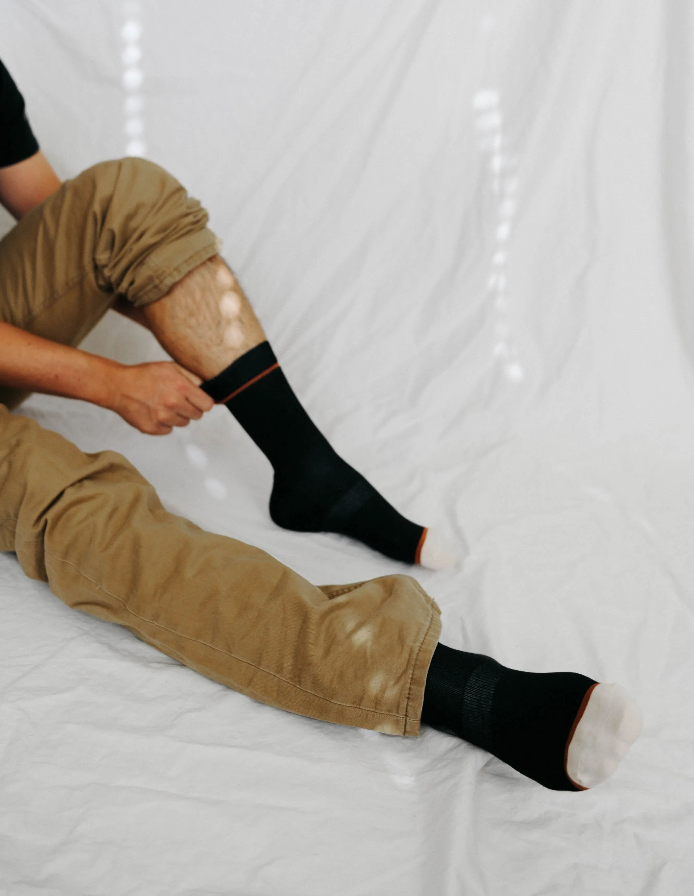 Men's Black and Brown Crew