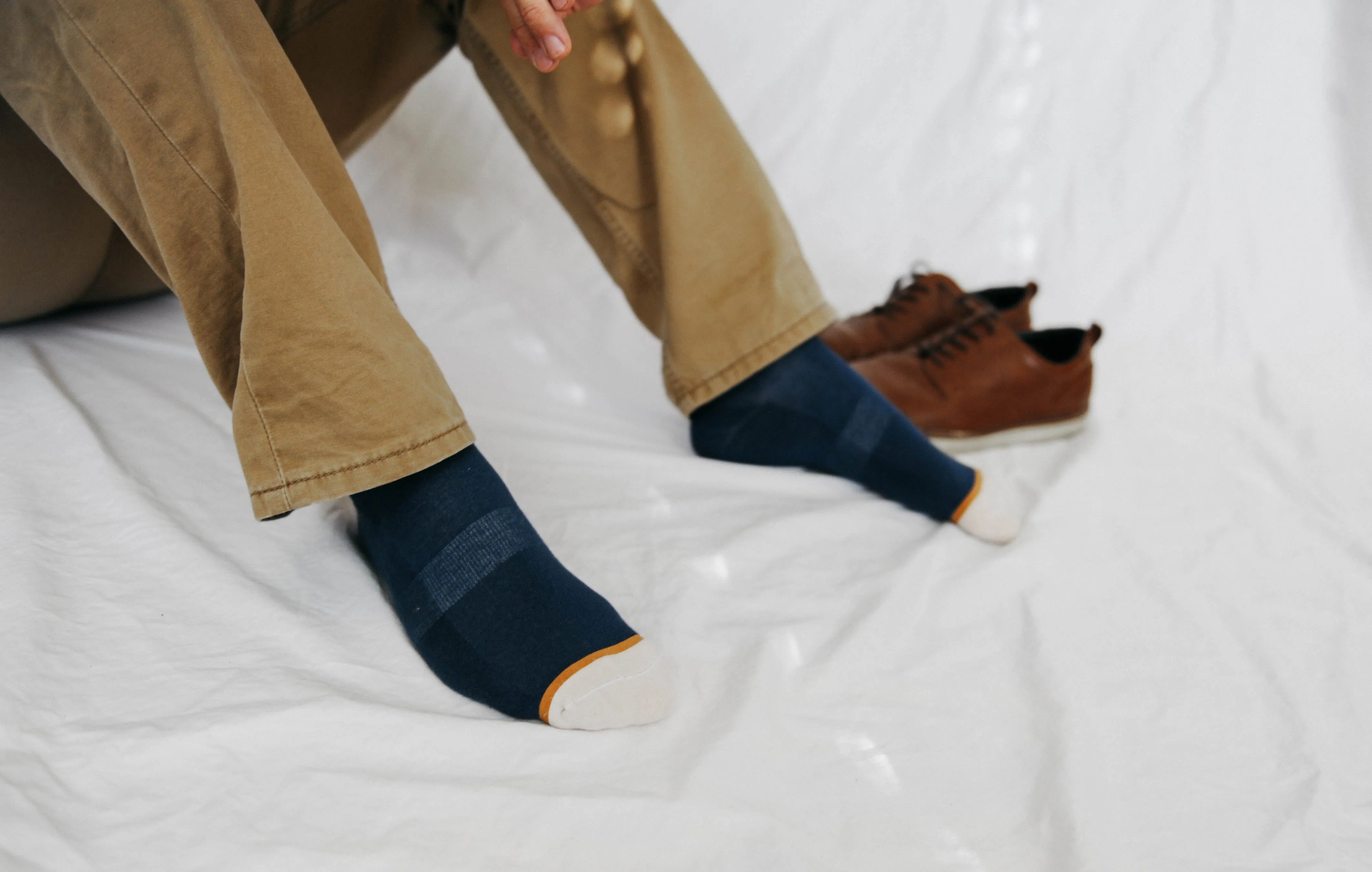 Men's Navy and Gold Crew