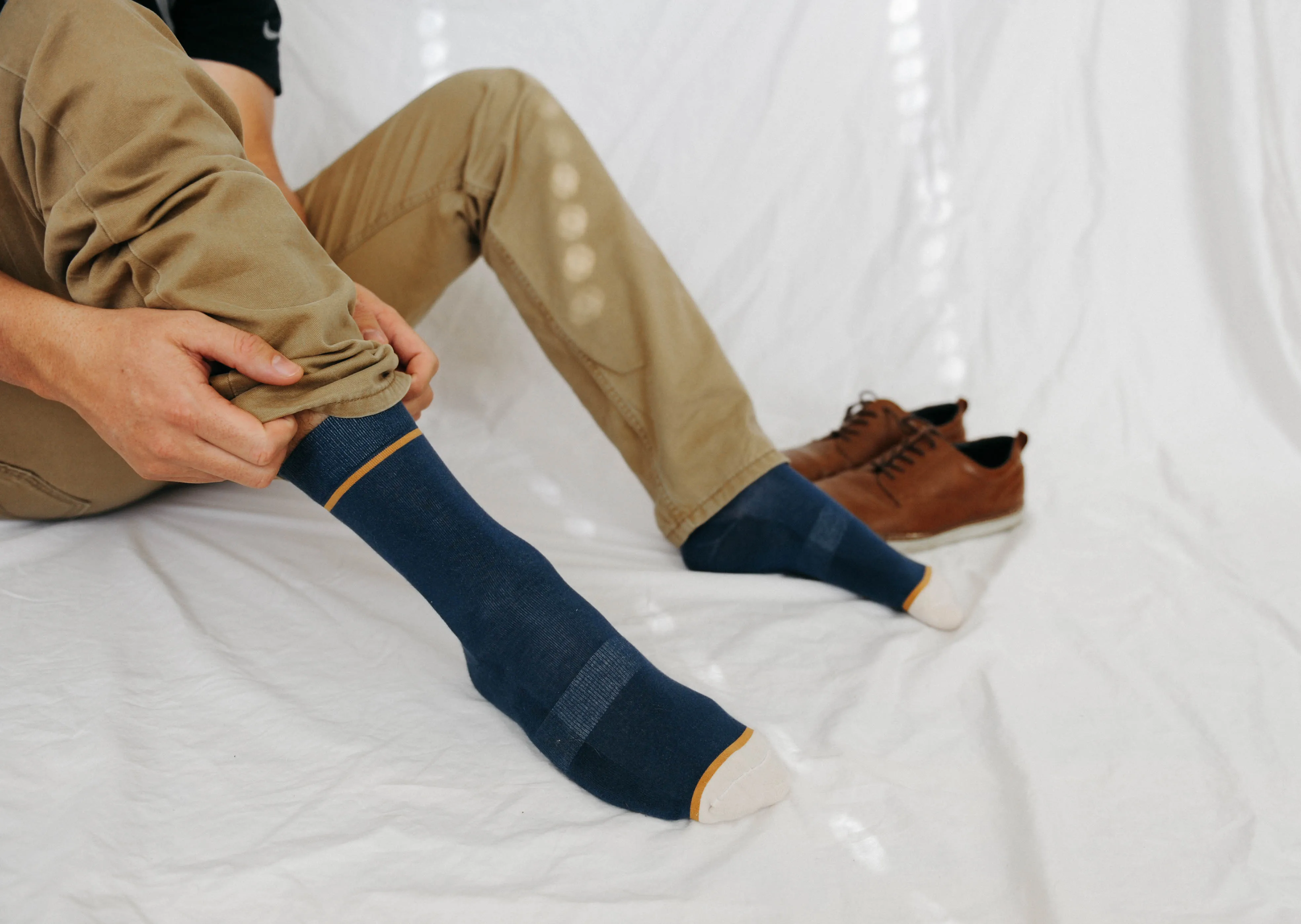 Men's Navy and Gold Crew