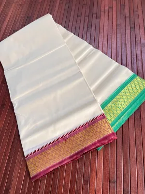 Men’s Soft Silk Semi Pattu Pancha Kanduva Set