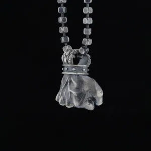 Men's Sterling Silver Fist Necklace