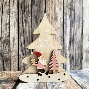 Merry Christmas Wooden Tree