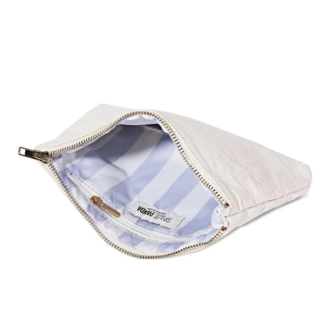Mini White Denim Pouch