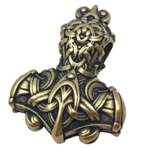 Mjolnir bronze pendant