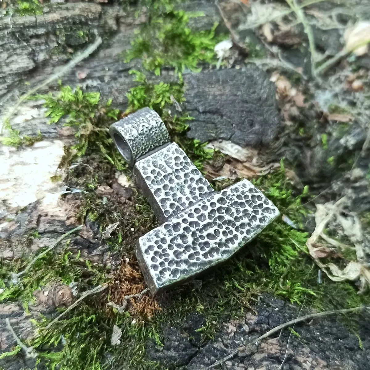 Mjolnir reenactment silver pendant
