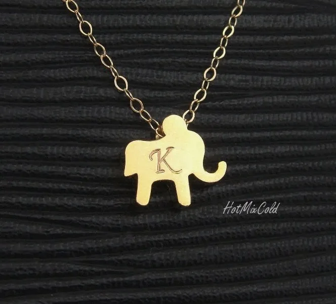 Monogram Elephant Necklace